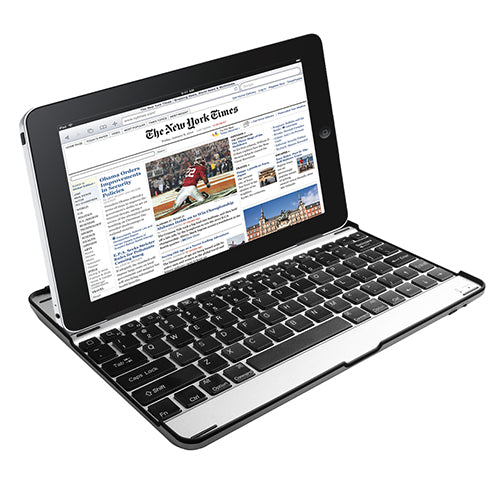 Aluminum alloy cover, Silver and black, Wireless keyboard, - Black -