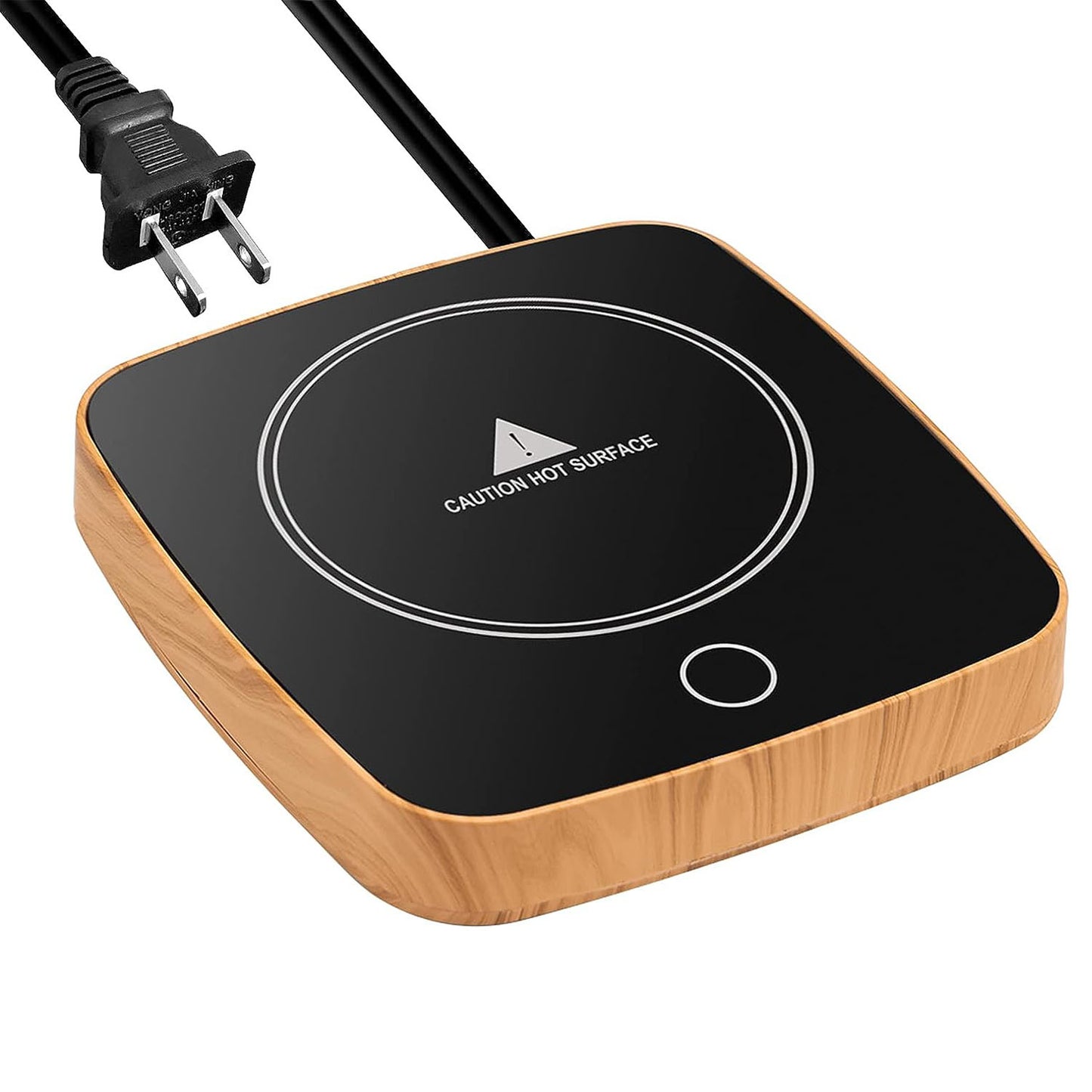 Desktop Electric Cup Warmer 8Hours Auto Shut Off 3 Temperature Levels Smart Coffee Warmer For Tea Milk Hot Chocolate Beverage - Black -