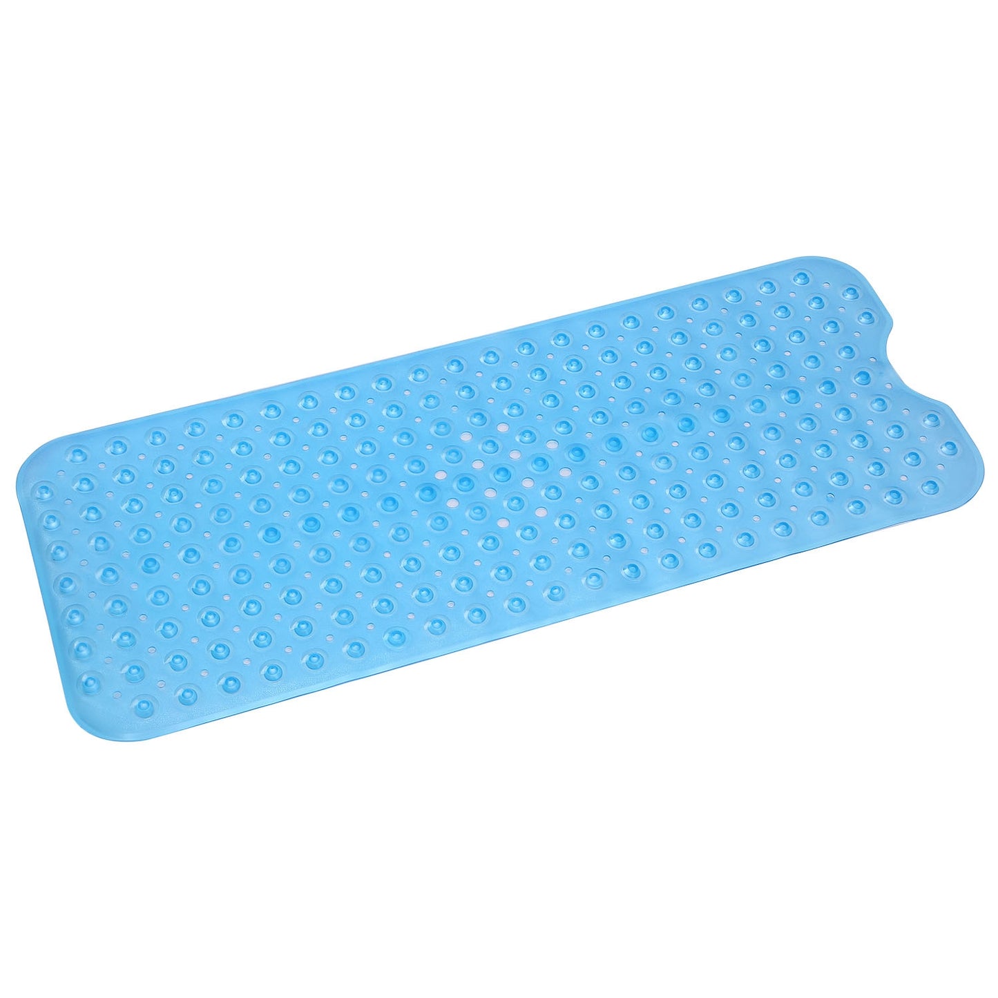 Bath Tub Mat Non-Slip Shower Mat BPA-Free Massage Anti-Bacterial with Suction Cups Washable for Bathroom Kitchen Pool - Blue -