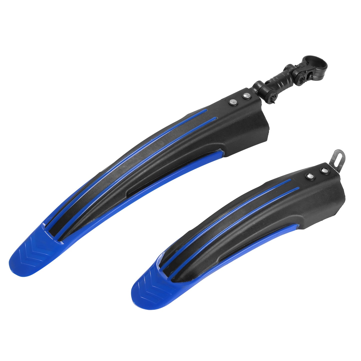 Bicycle Fender Set Adjustable Front Rear Mud Guard Mountain Bike Mudguards Splashboard Fit for 24\'\'-26\'\' Bikes - Blue -