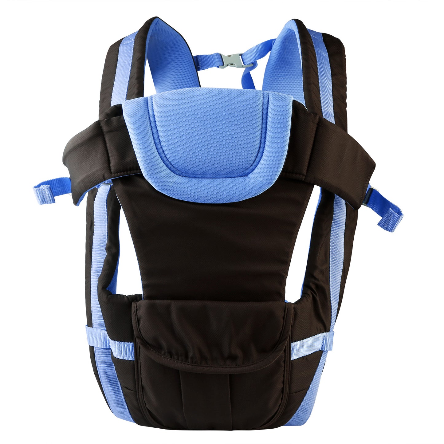 Baby Carrier Breathable Adjustable Wrap Sling Backpack Front Back Chest Infant Carrier Bag - Blue -