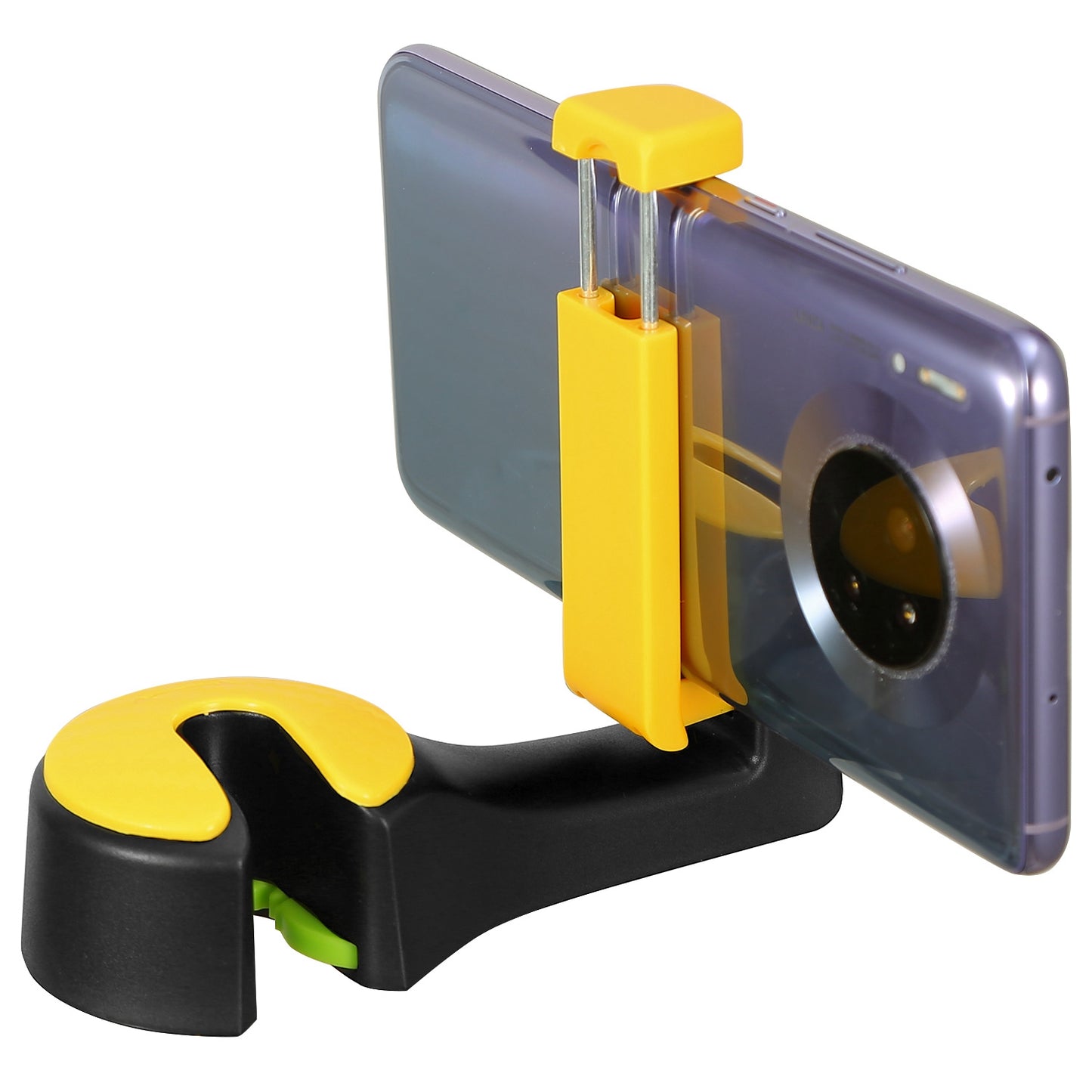 Car Hook Car Seat Back Hook Car Headrest Hook Hanger with Phone Mount Holder Lock Phone Bracket - Yellow -