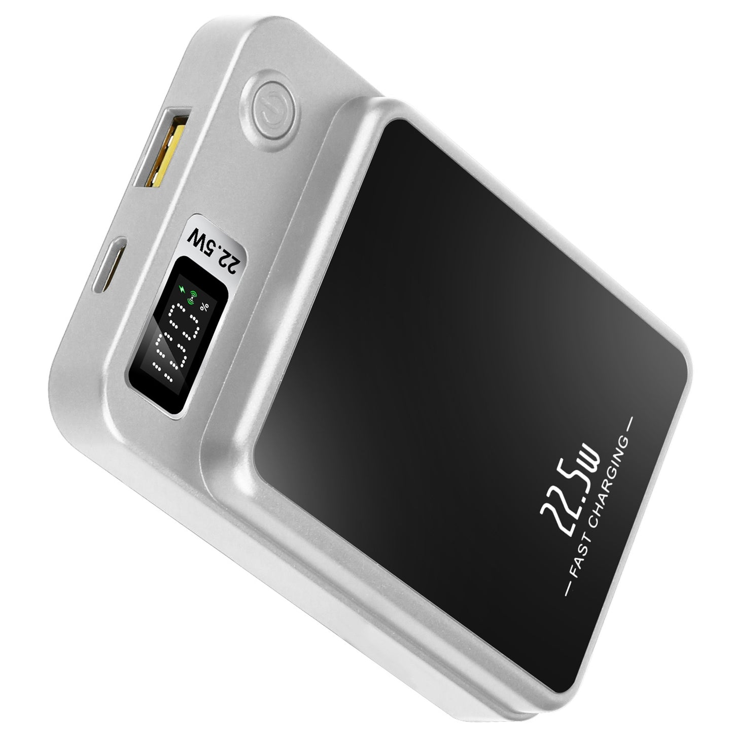 2 In 1 Magnetic Wireless Power Bank 10000mAh PD20W Fast Charger MagSafe Wireless Power Bank Fit for IOS Phones IOS Phone 14 Series And More - White -