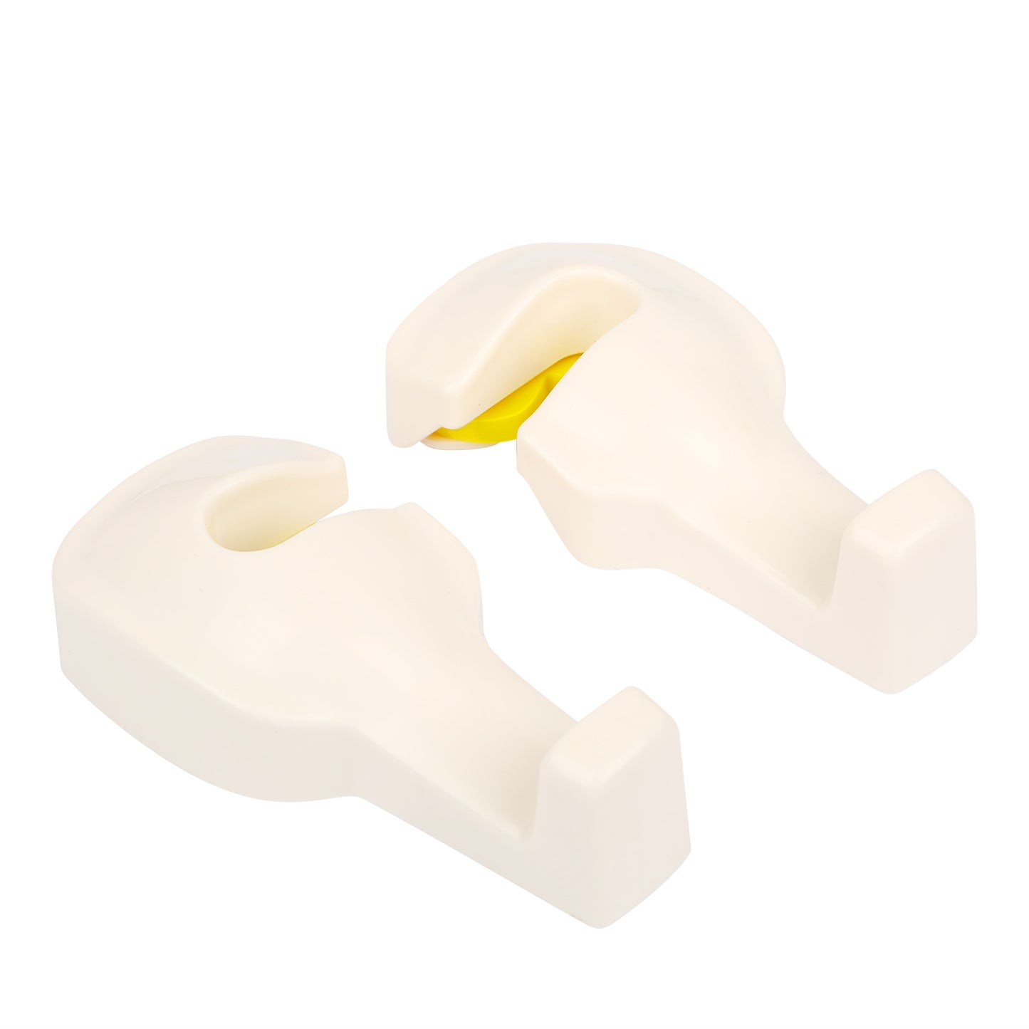2Pcs Car Seat Headrest Hanger Car Headrest Hanging Hook For Bag Purse Cloth Grocery Organizer - White -