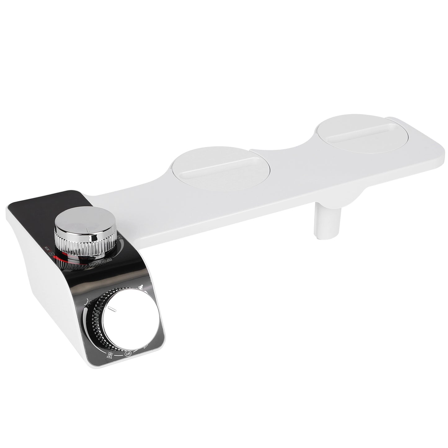 Bidet Attachment Non-Electric Fresh Water Bidet Sprayer Toilet Seat Attachment with Self Cleaning Dual Nozzles Cold Warm Water Temperature Pressure Co - White -