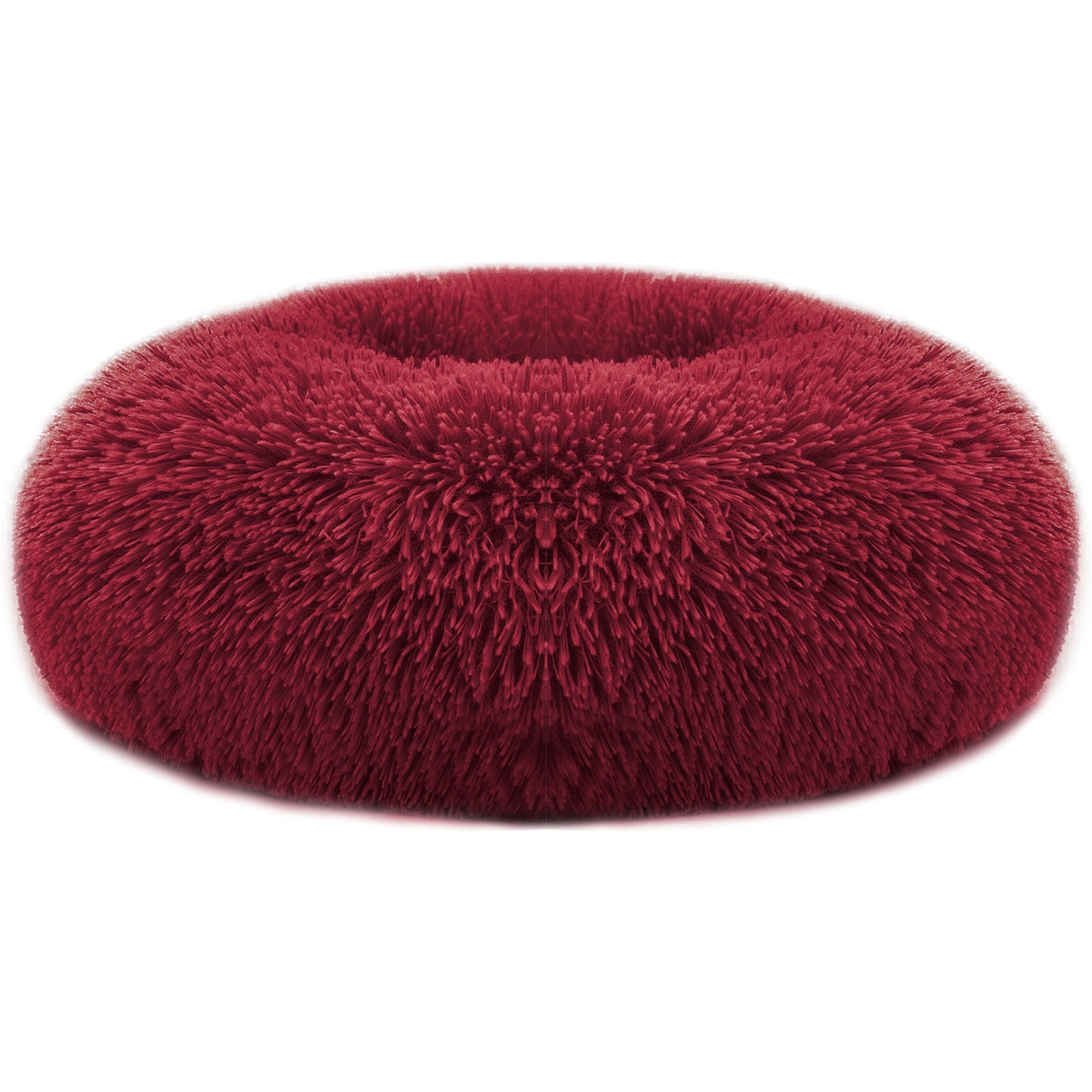 Pet Dog Bed Soft Warm Fleece Puppy Cat Bed Dog Cozy Nest Sofa Bed Cushion For S/M Dog - Red -