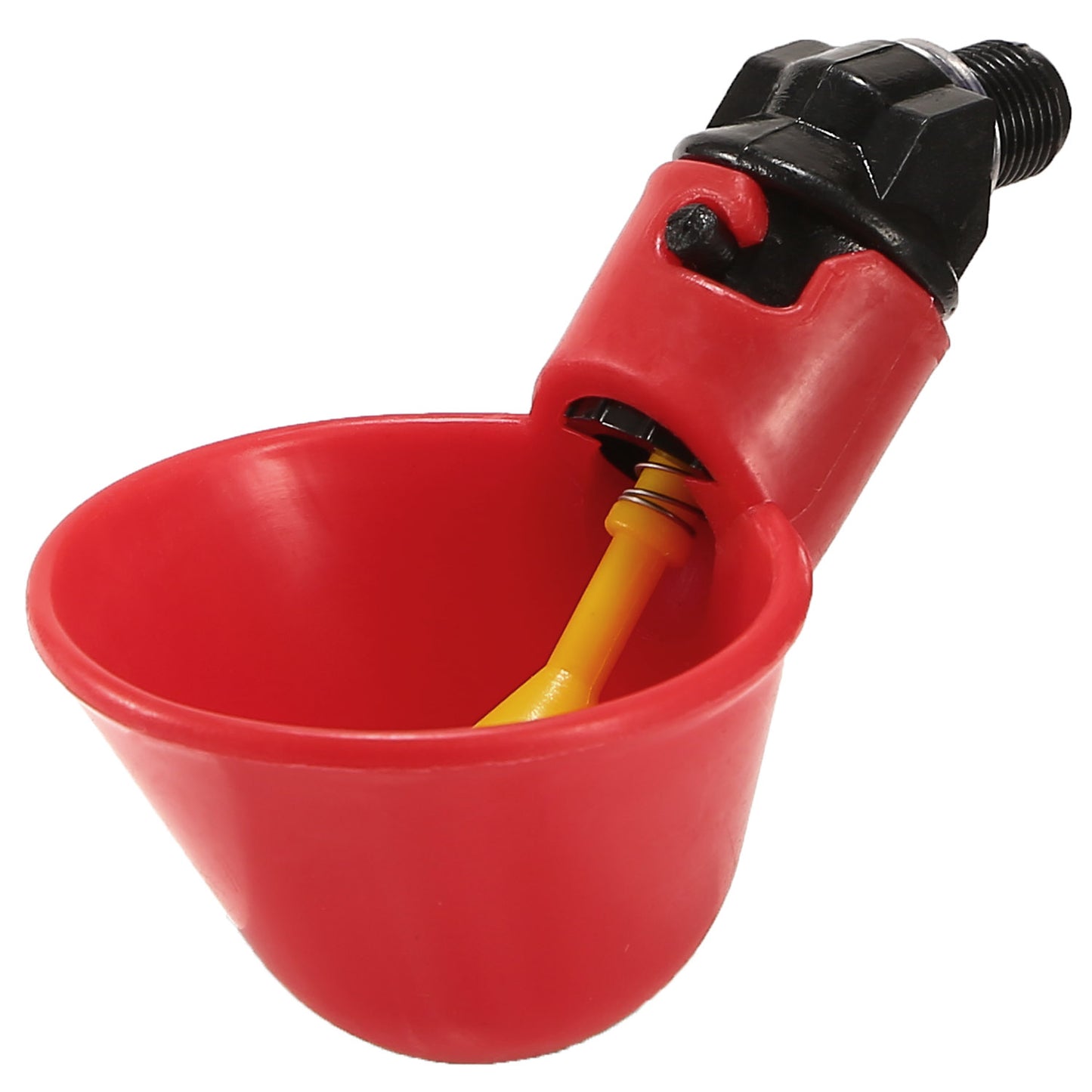20 Pack Chicken Waterer Automatic Poultry Waterer Chicken Drinker Cups w/Mounting Joint for Chicken Poultry - Red -