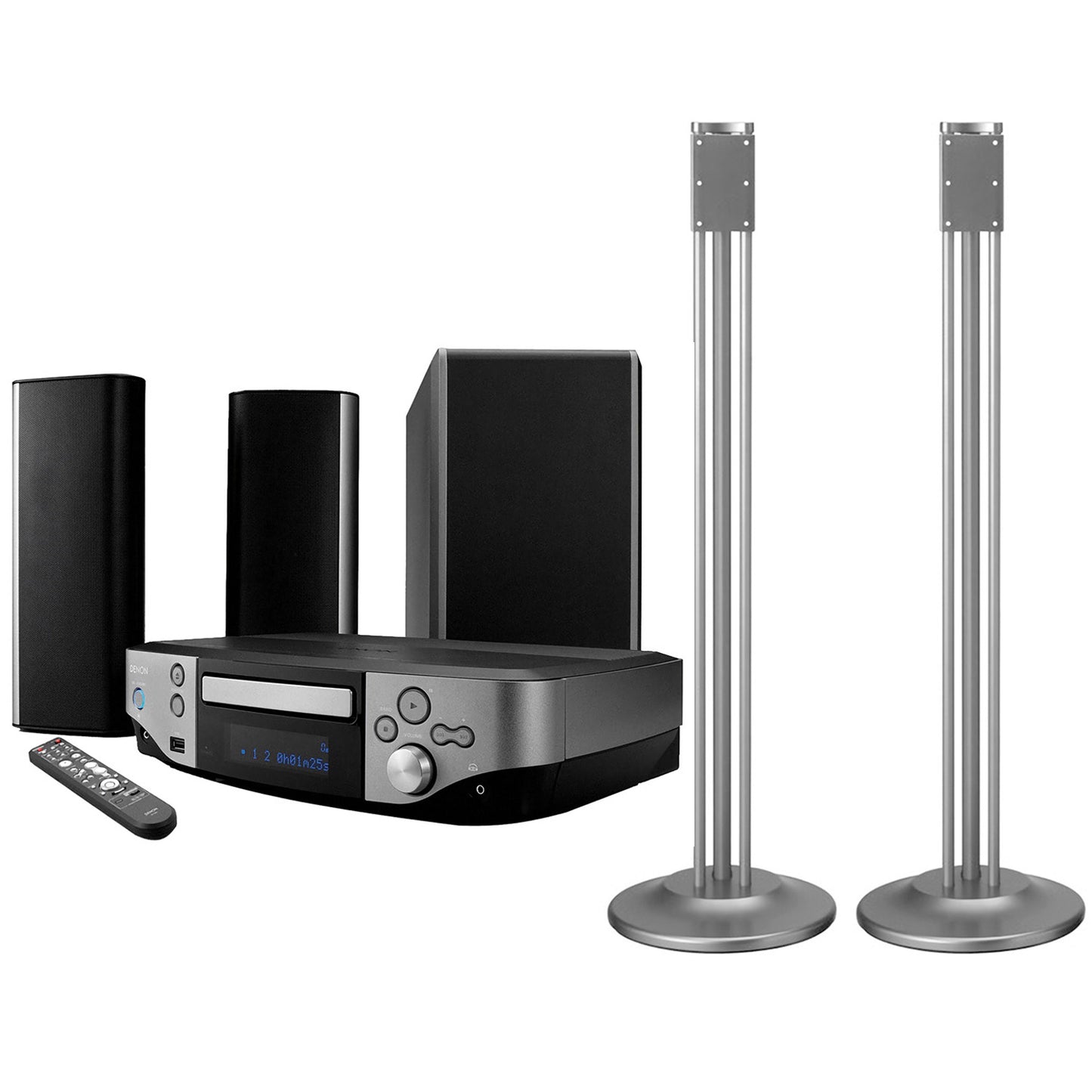 Denon S-302 DVD Home Entertainment System 2 Speaker Home Theater System WiFi 1080P - Black -