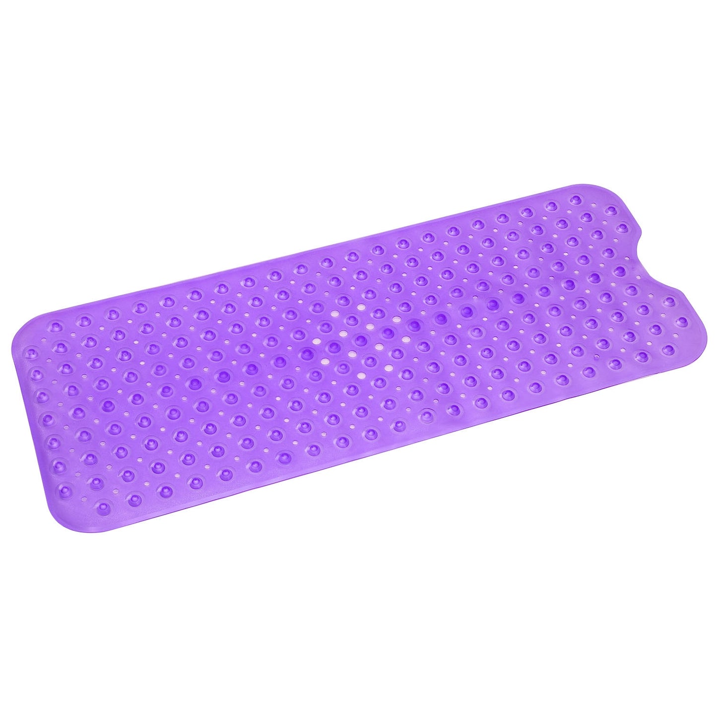 Bath Tub Mat Non-Slip Shower Mat BPA-Free Massage Anti-Bacterial with Suction Cups Washable for Bathroom Kitchen Pool - Purple -