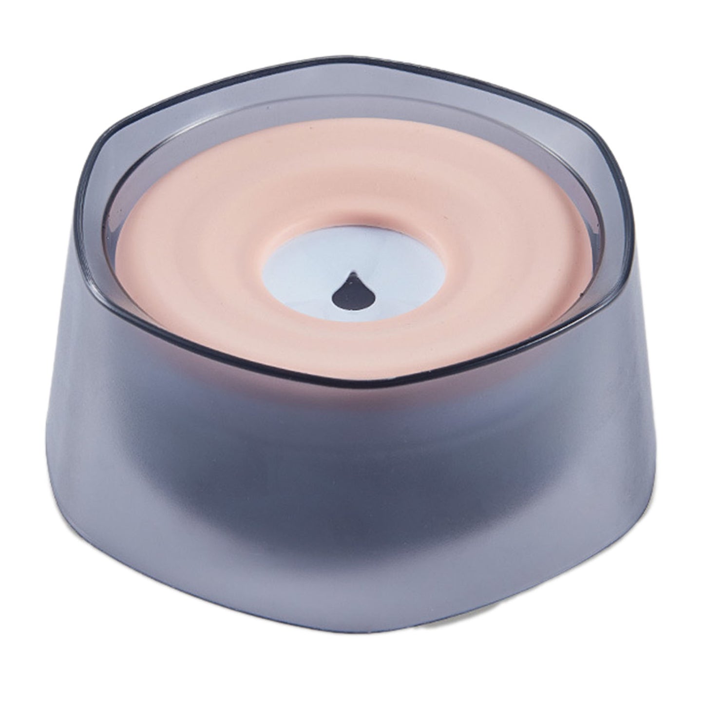 No Spill Dog Cat Water Bowl Spill Proof Slow Water Feeder 47.35oz Pet Water Dispenser Travel Dog Bowl for Dogs/Cats/Pets - Pink -