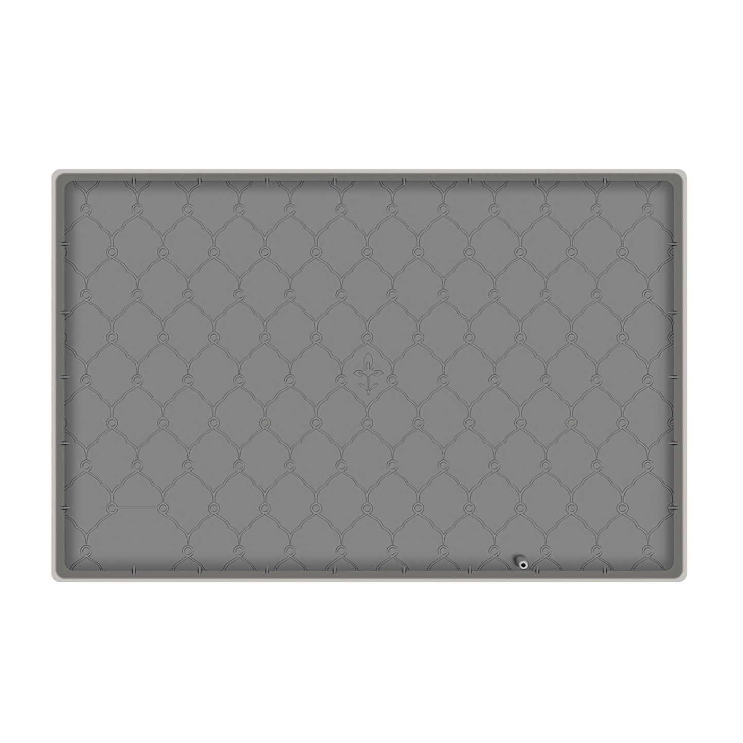 Silicone Under Sink Mat for Cabinet 34x22" Sink Cabinet Protector Mat Kitchen Bathroom Cabinet Liner with Drain Hole Hold Up to 3 Callons Liquid - Gray -