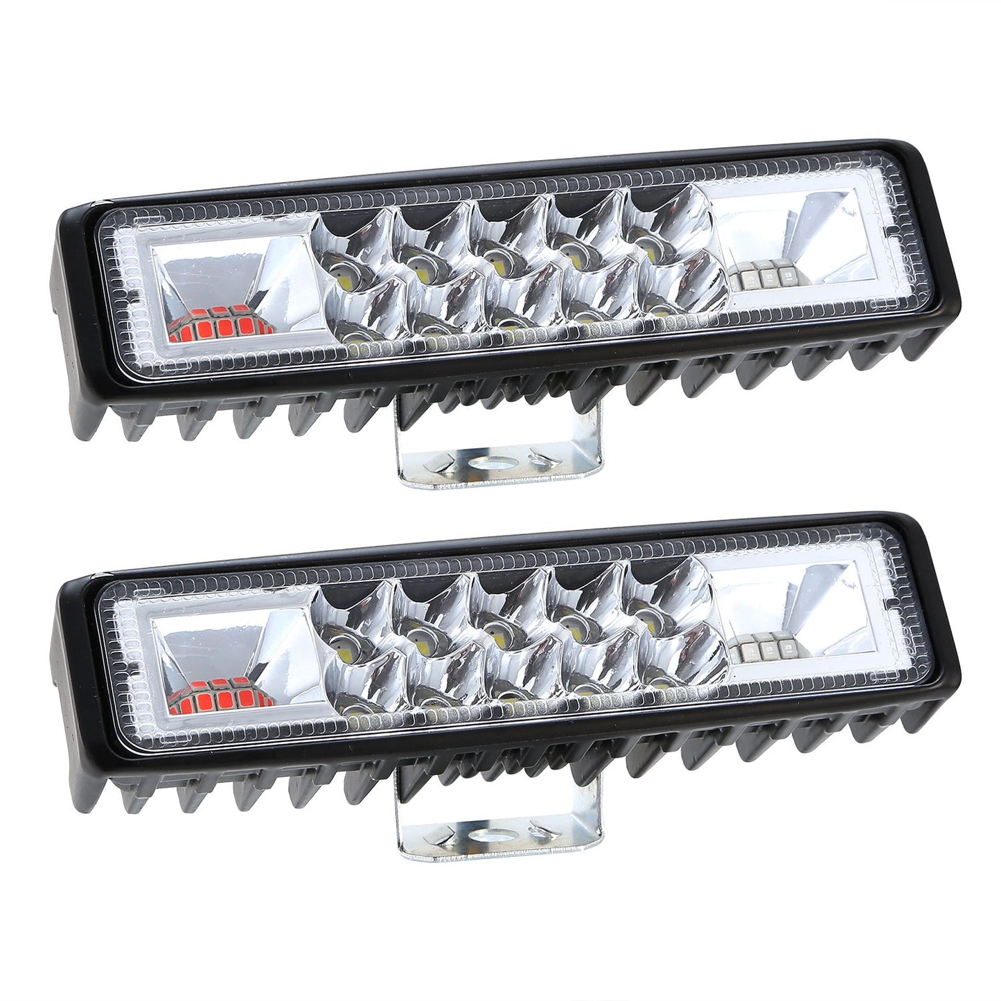 6" LED Light Bar 160W 5000lm Offroad Driving Spot Lights Work Light Pods IP67 Waterproof Fog Light Spot Flood Beam for Jeep Trailer Truck Bus Boat 2P - Black -