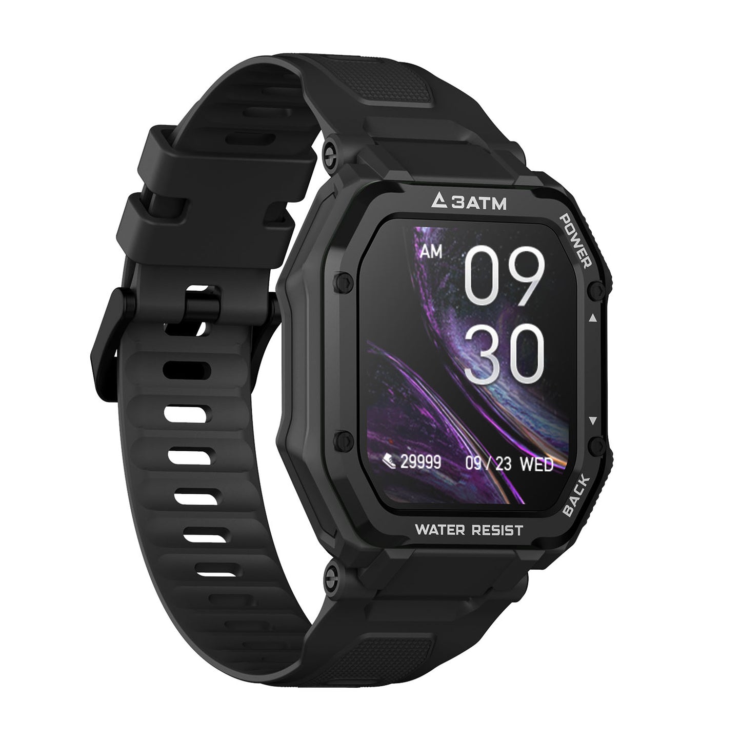 1.69in Full Touch Wireless Smart Watch 3ATM Waterproof Sport Fitness Watch with Sleep Heart Rate Blood Oxygen Blood Pressure Monitor Fit for iPhone An - Black -