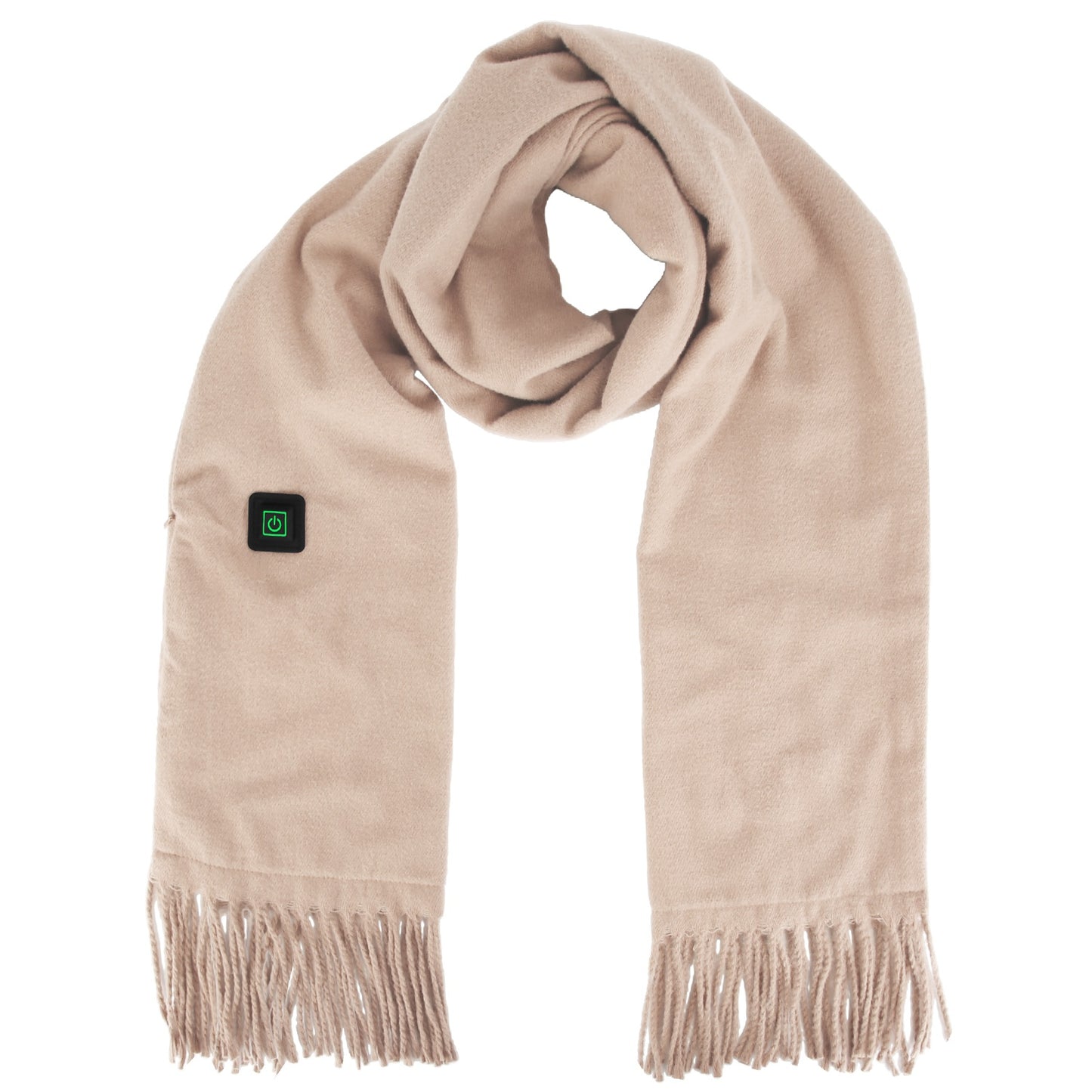 Electric Heated Winter Scarf USB Heating Neck Wrap Unisex Heated Neck Shawl Soft Warm Scarves 3 Heating Modes for Outdoor Cycling Skiing Skating - Khaki -