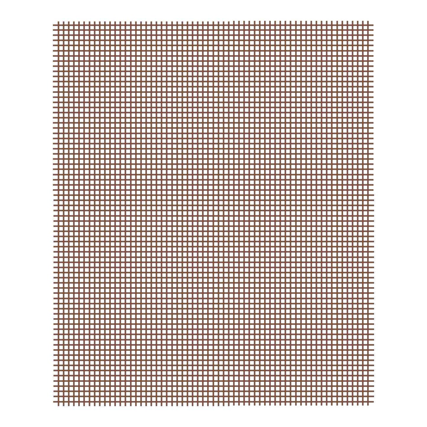 BBQ Grill Mat Non-Stick Mesh Mat Baking Sheet Liner Reusable Reversible Washable FDA-Approved for Outdoor Gas Charcoal - Beige -