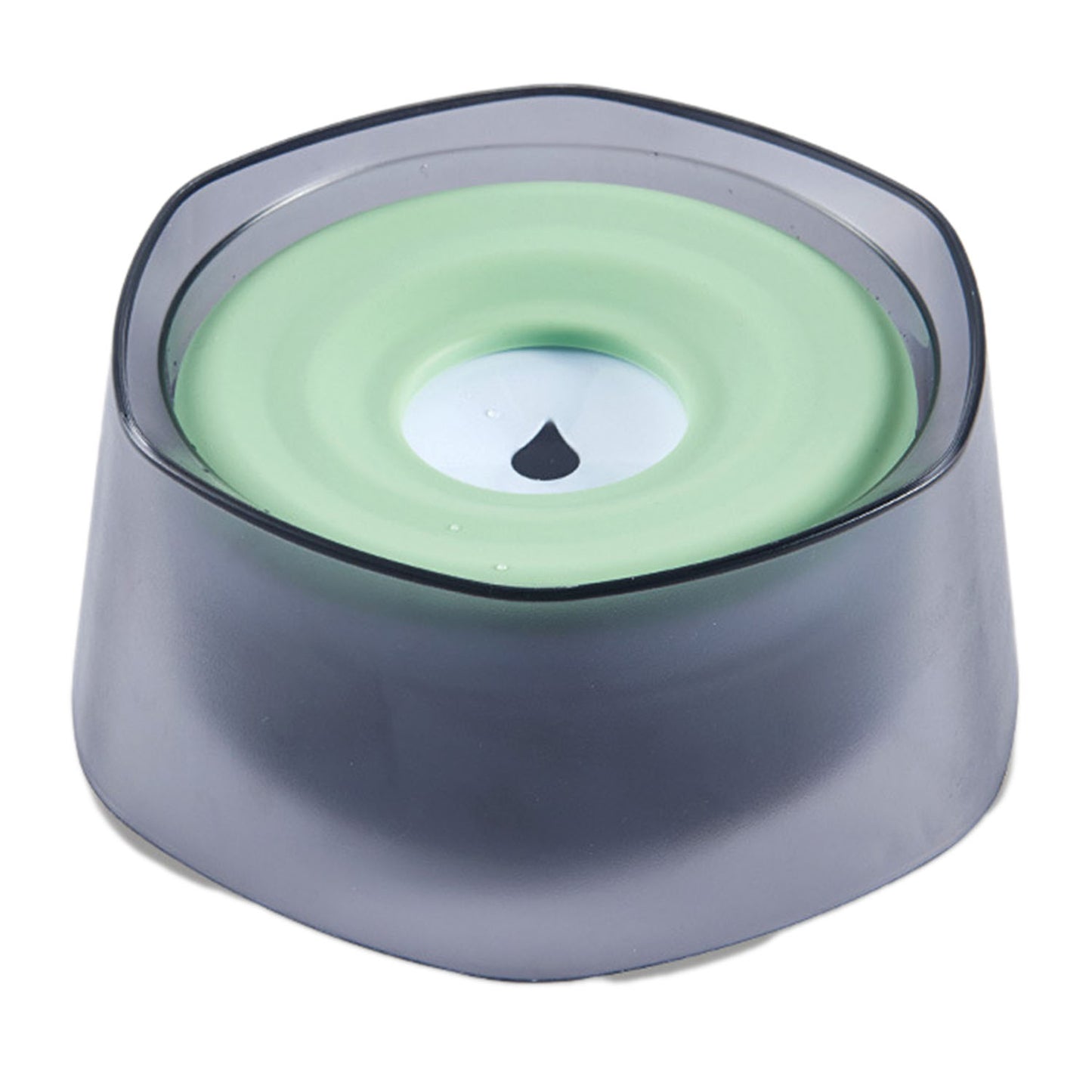 No Spill Dog Cat Water Bowl Spill Proof Slow Water Feeder 47.35oz Pet Water Dispenser Travel Dog Bowl for Dogs/Cats/Pets - Green -