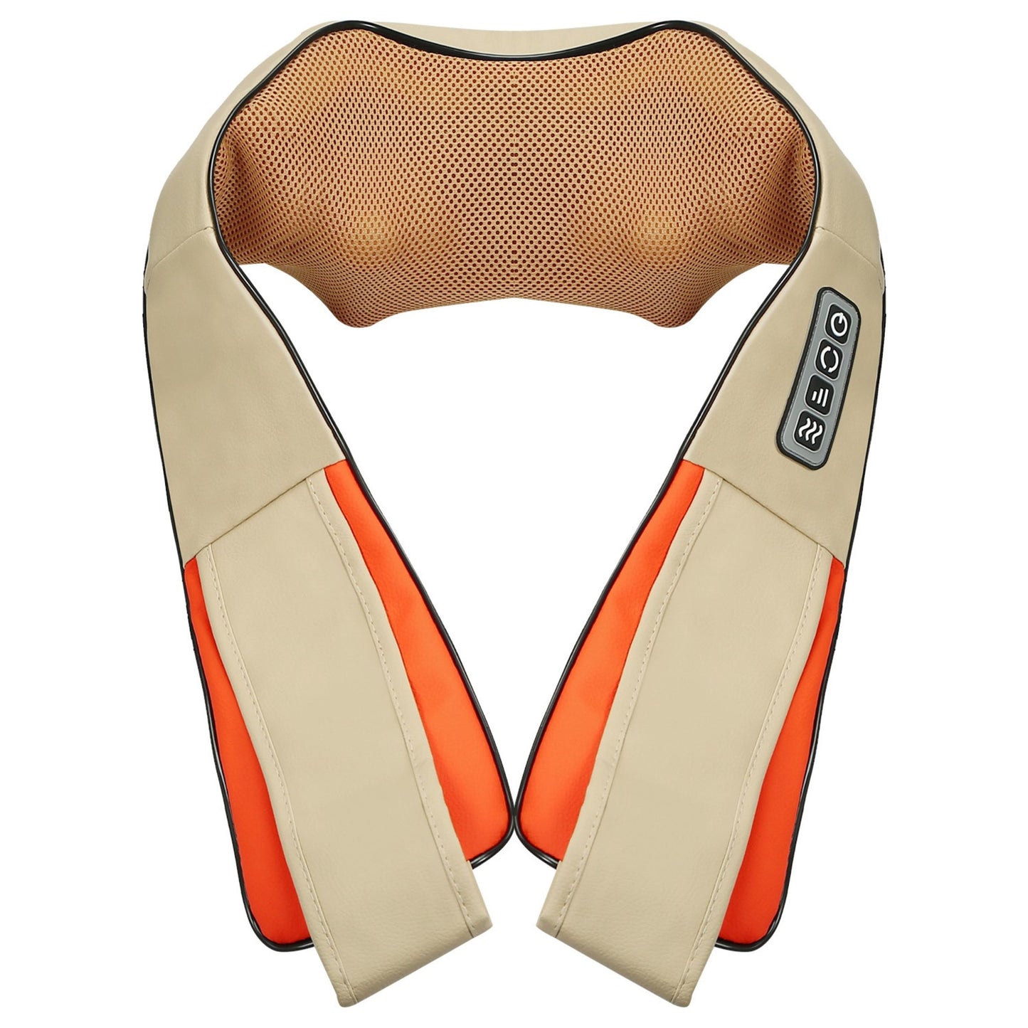 Electric Neck Shoulder Massager with Heat - Deep Tissue 3D Kneading Massage - Pain Relief - Beige -