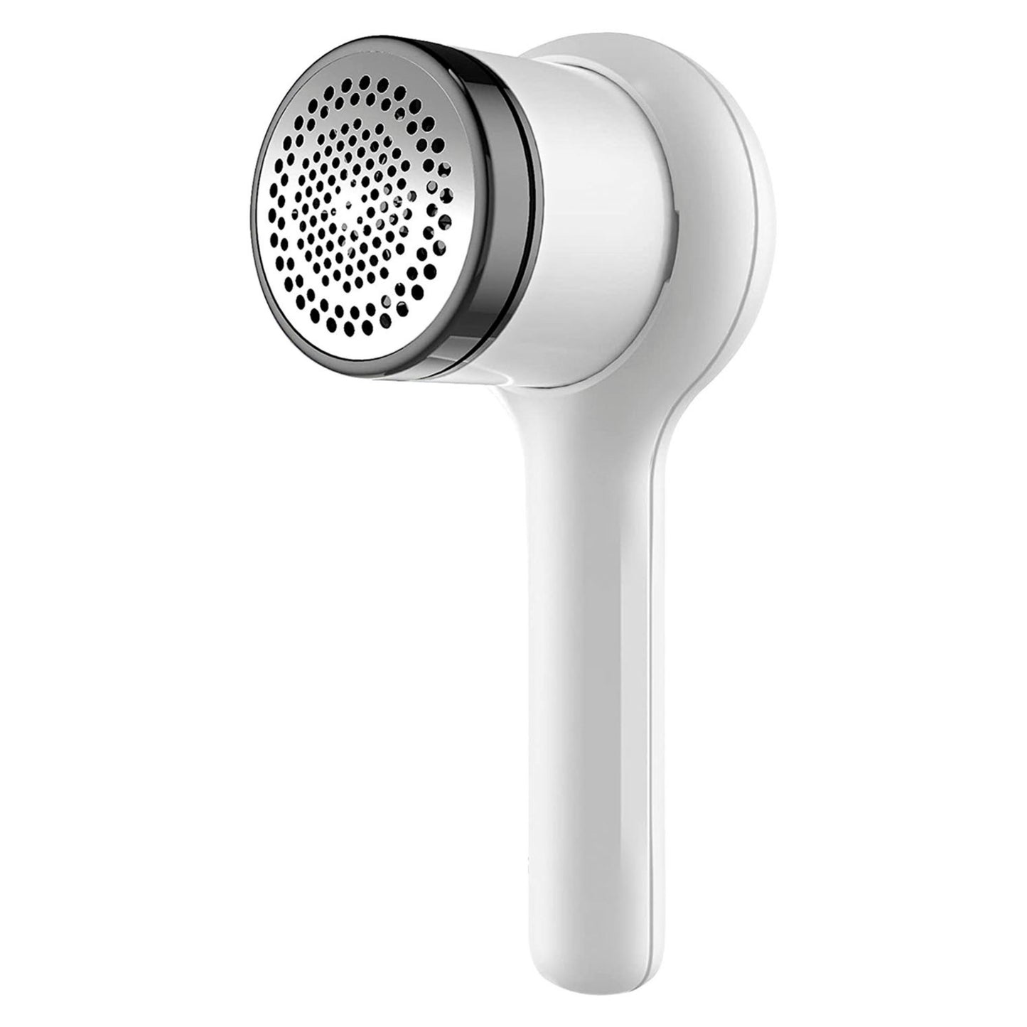 USB Rechargeable Fabric Lint Shaver - Removes Fuzz & Pilling - Detachable Handle - White -
