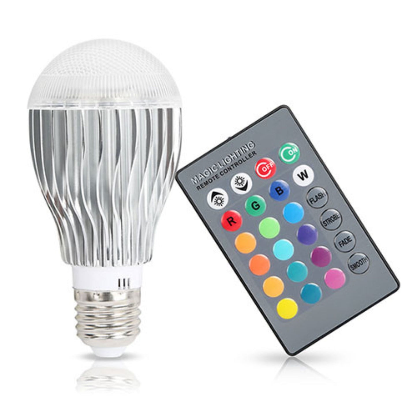 16-Color LED Bulb Set with Remote Control - Perfect for Mood Lighting - Multi -