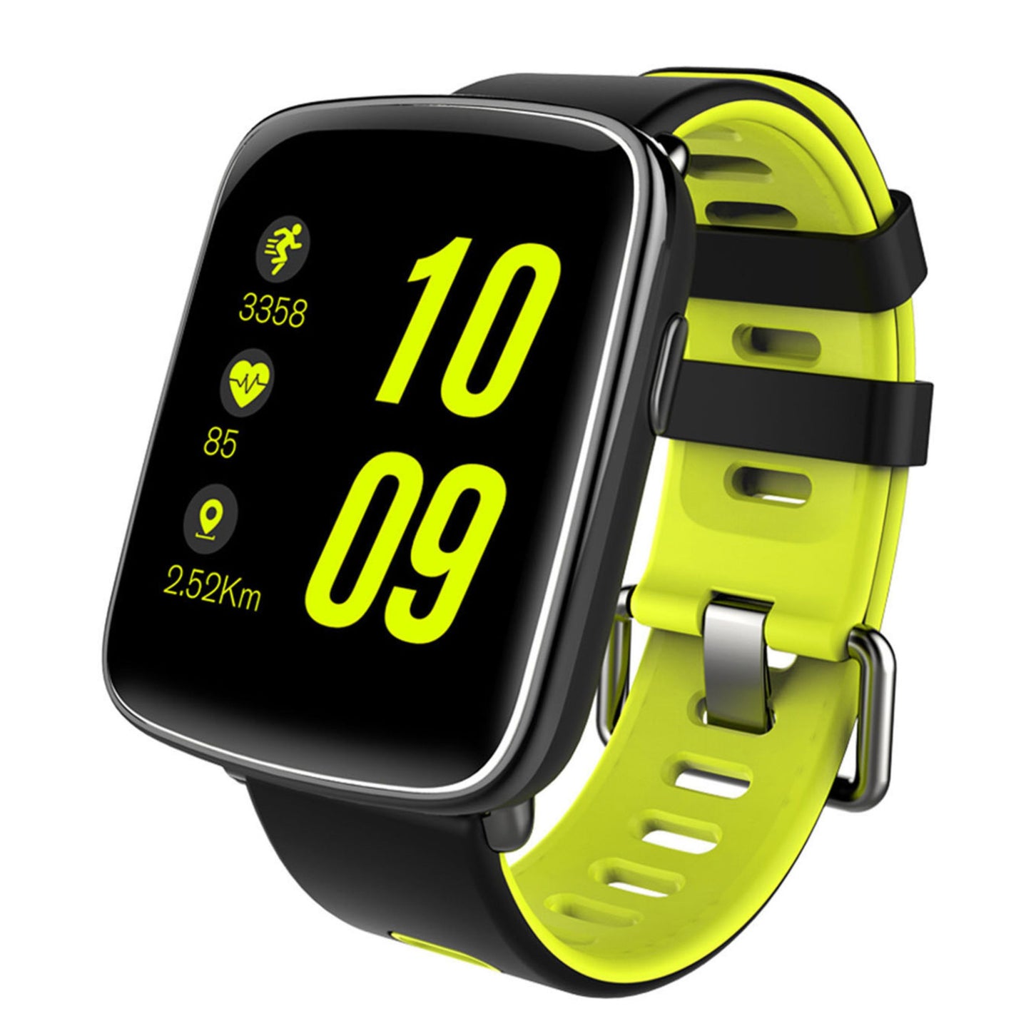 1.54'' Color Screen Smart Watch Fitness Tracker - IP68 Waterproof, Heart Rate Monitor, Pedometer, Sleep Monitor - Green -