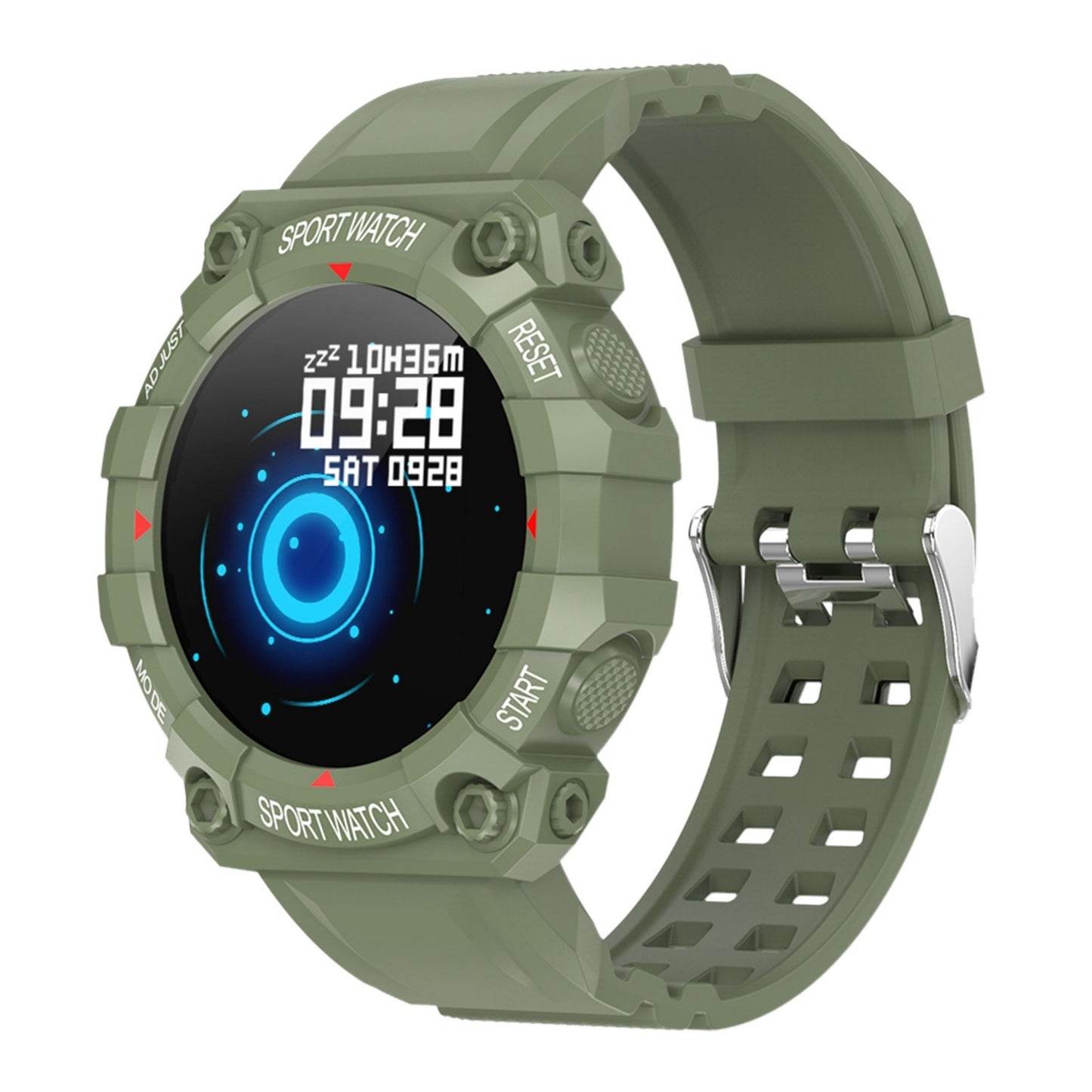 1.3" Wireless Fitness Tracker, IP67 Waterproof Smart Watch with Heart Rate, Blood Pressure, Sleep Monitor for Android & iOS - Green -