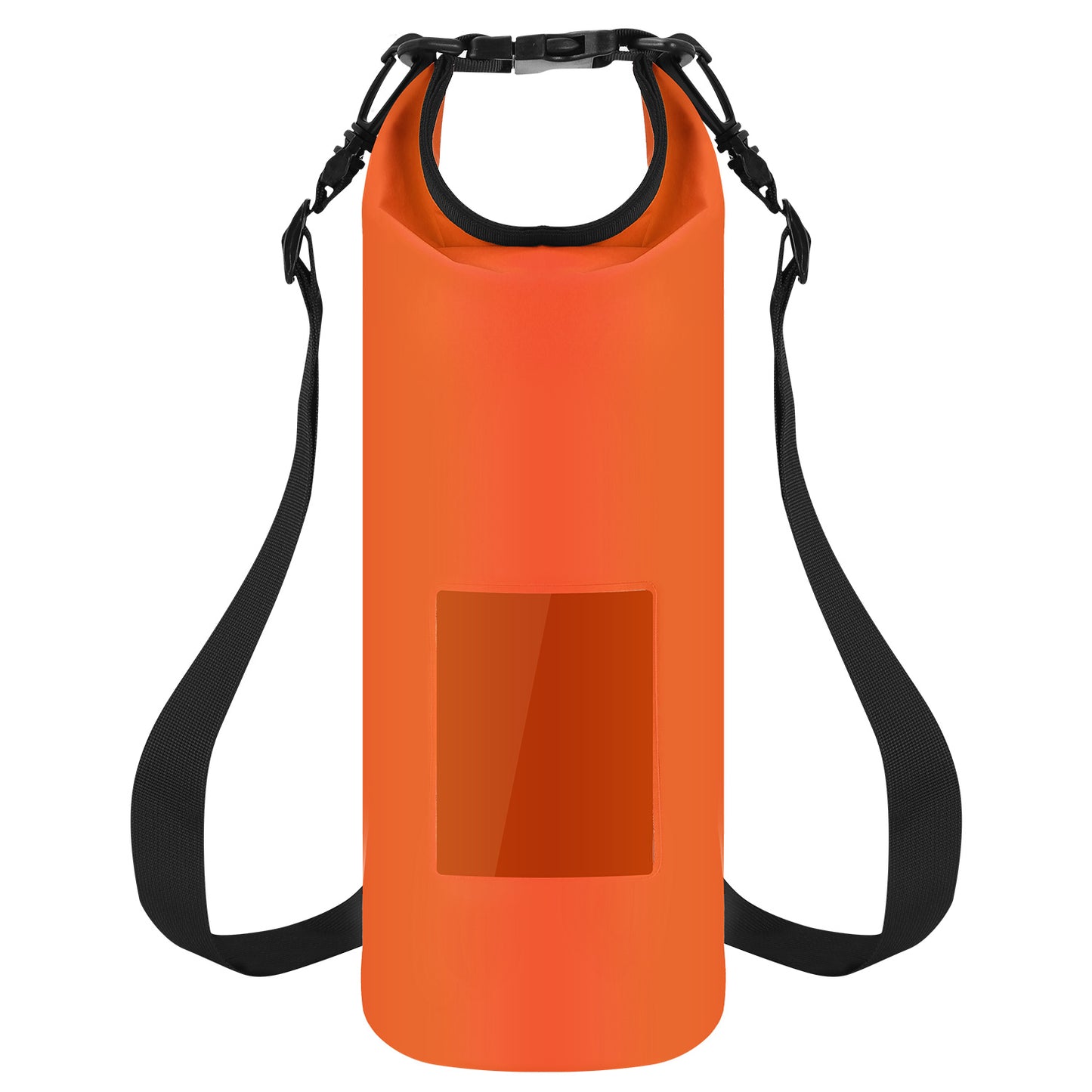 Floating Waterproof Dry Bag Floating Dry Sacks with Observable Window 10L Roll Top Lightweight Dry Storage Bag for Kayaking Rafting Boating Swimming C - Orange - 10L