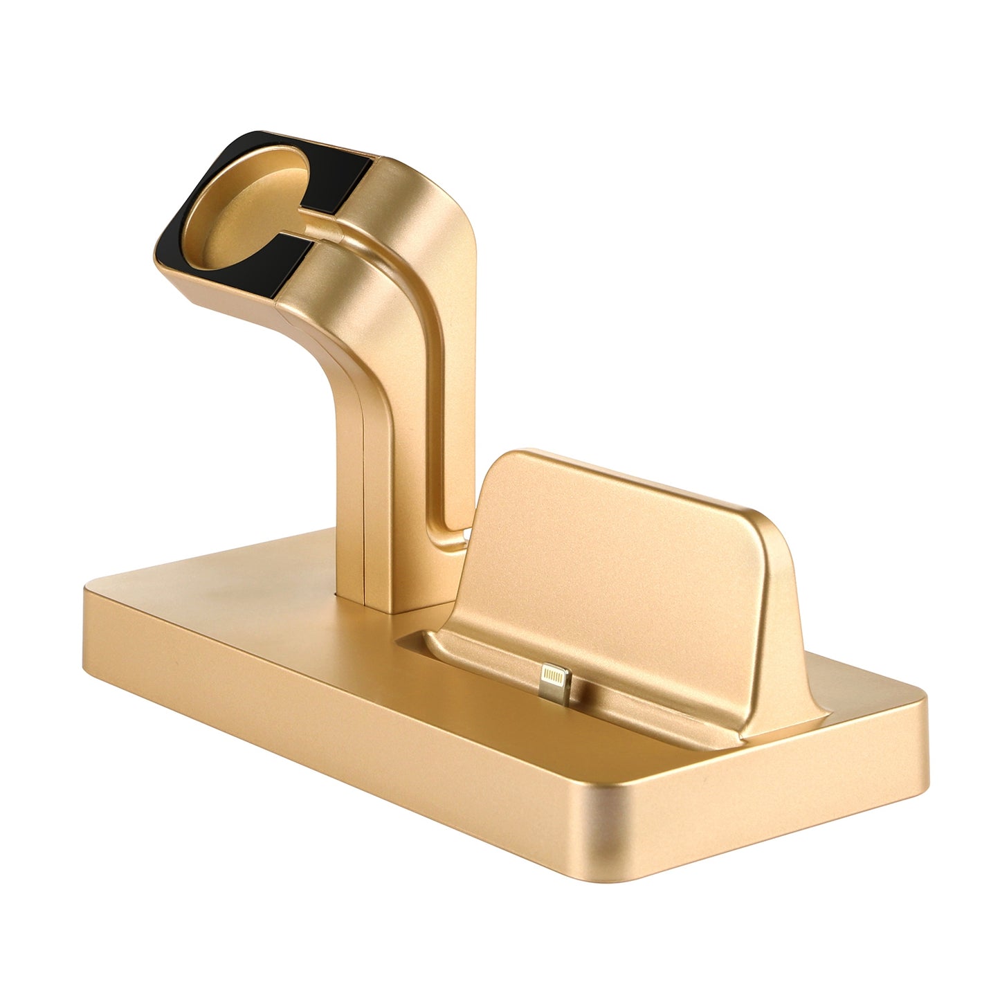 Charging Stand Dock Station Charger Holder for Apple Watch Series iPhone 11/X/8/8Plus/7 - Gold -