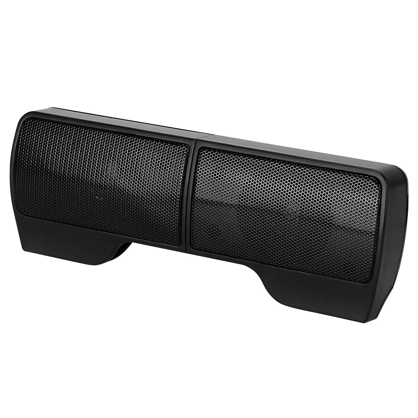 Clip-On Computer Sound Bar Portable USB Stereo Mini Wired Speaker w/ Volume Control 3.5mm Jack For Desktop Computer Laptop Notebook PC Tablets Plug An - Black -