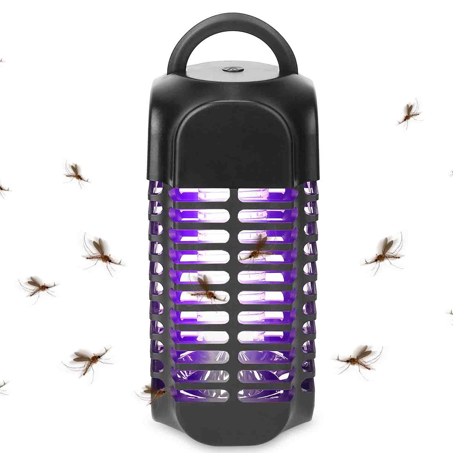 Bug Zapper Electric Mosquito Killer UV Lamp Insect Killer Light Pest Fly Trap Catcher Harmless Odorless Noiseless Narrow Safe Gap for Home Restaurant - Black -