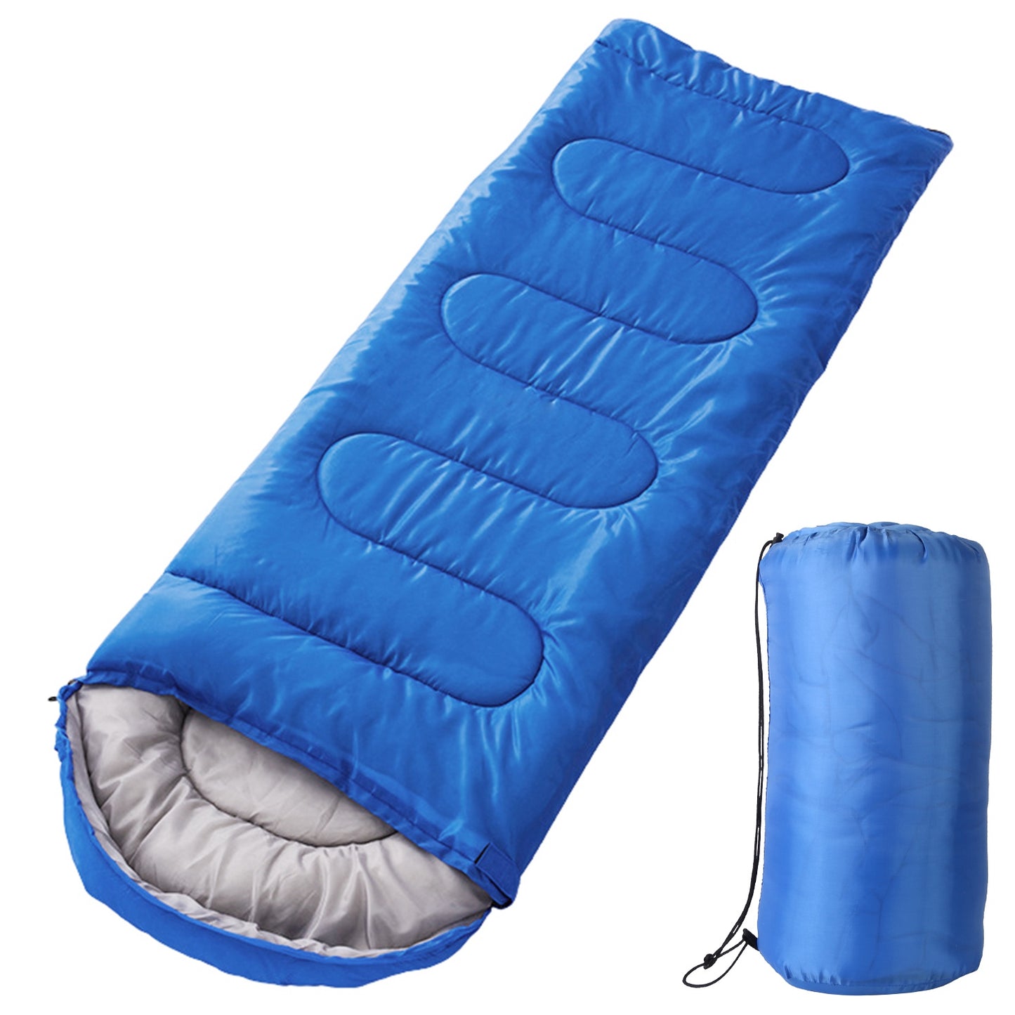 Camping Sleeping Bags for Adults Teens Moisture-Proof Hiking Sleep Bag with Carry Bag 32-50? for Spring Autumn Winter Seasons - Royal Blue -