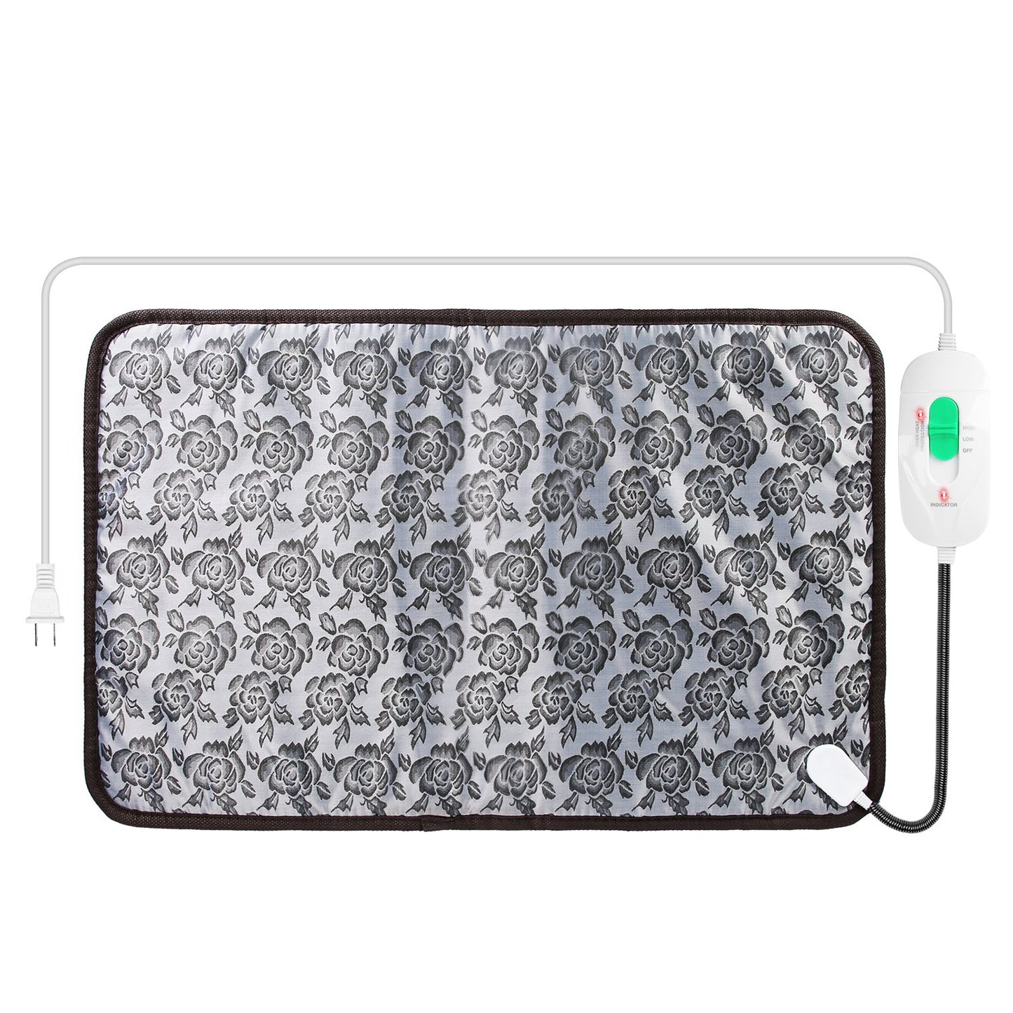 Pet Heating Pad Dog Cat Electric Heating Mat Waterproof Adjustable Warming Blanket with Chew Resistant Steel Cord Case