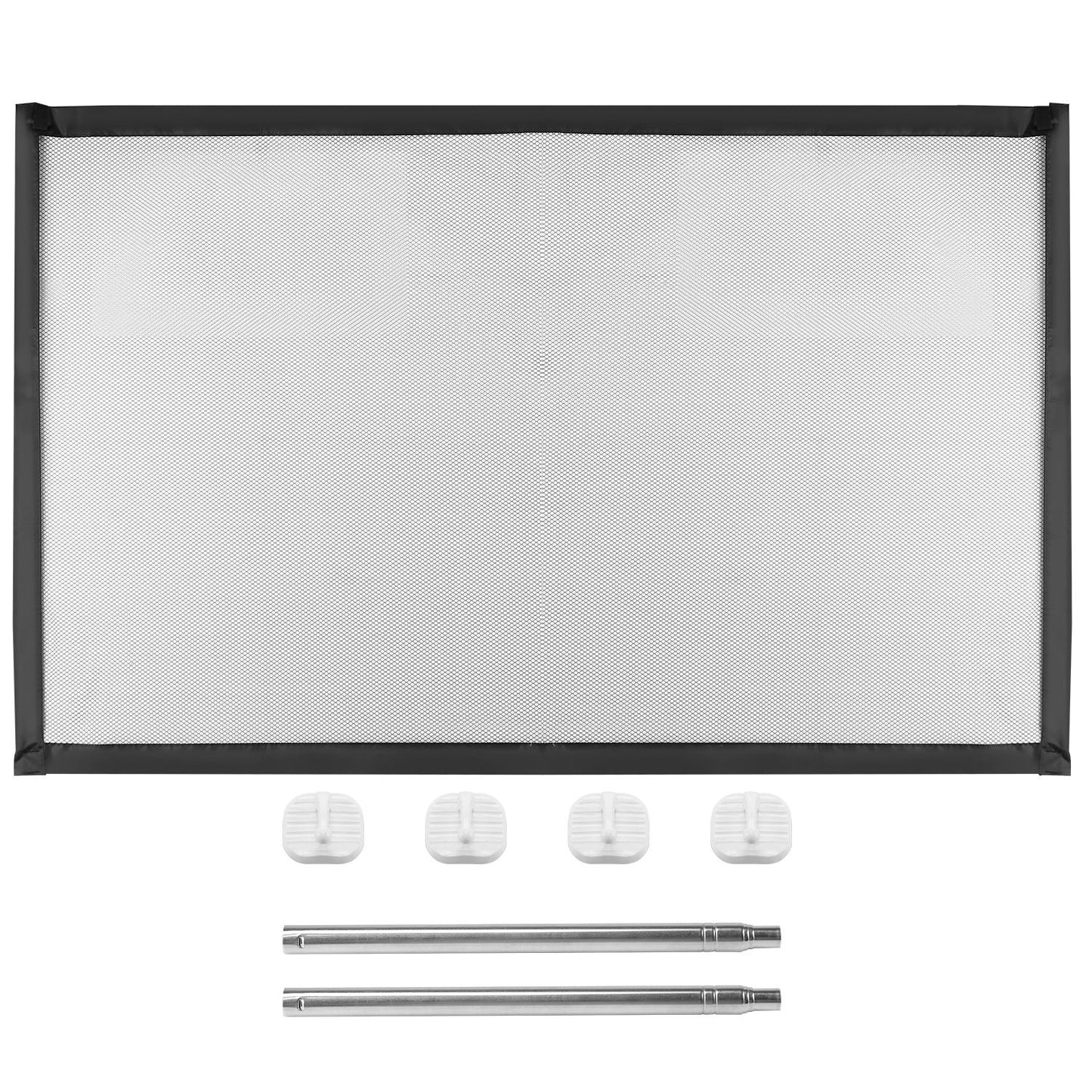 Dog Gate Dog Pet Baby Security Guard Gate Folding Safety Mesh Fence Guard For Hall Doorway Stairwells - Black - Large