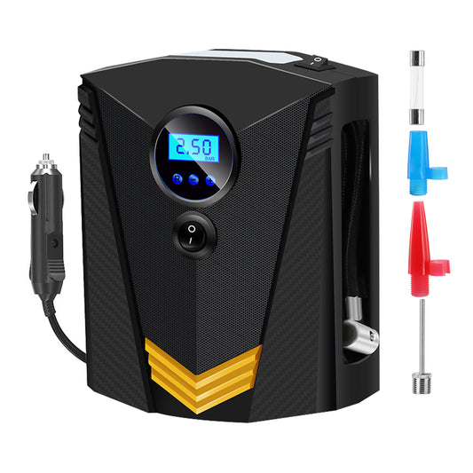 Tire Inflator 12V DC 100W 150PSI Digital Tire Pump w/LCD Display Electric Air Compressor Pump 20L/Min Air Flow - Black -