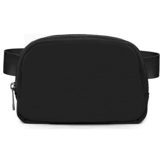 Sport Fanny Pack Unisex Waist Pouch Belt Bag Purse Chest Bag for Outdoor Sport Travel Beach Concerts Travel 20.86in-35.03in Waist Circumference with A - Black -