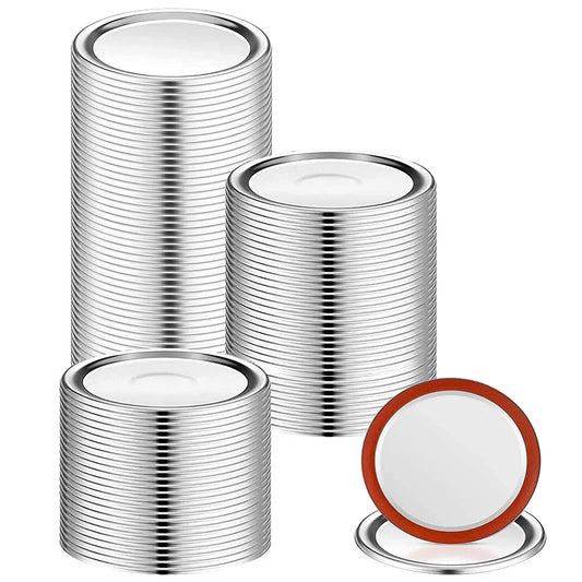 100 Pcs Regular Mouth Canning Lids Airtight Leak-Proof Secure Jar Lids For Mason Jars Split-Type Jar