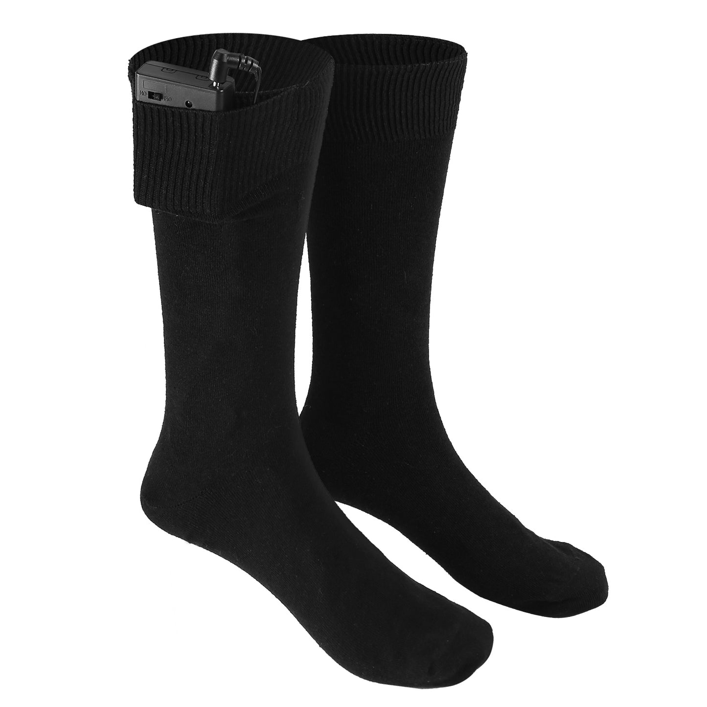 Unisex Electric Heated Socks Battery Heated Socks Winter Warm Thermal Socks - Black -