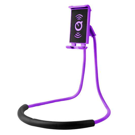 Phone Holder Universal Phone Mount Adjustable Neck Gooseneck Holder Tablet Stand Used for Desk Table Bed Bike Car - Purple -