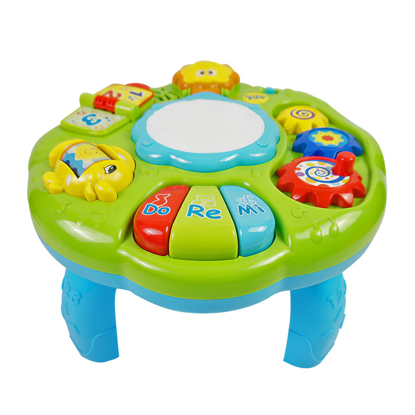 Toddler Musical Learning Table Educational Baby Toys Musical Activity Table Learning Center for 6+ Months Boys Girls Gift - Green -