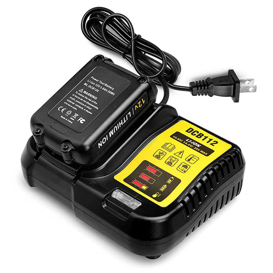 Rapid Charger Replacement Fit for Dewalt 10.8-20V Battery DCB107 DCB101 DCB200 DCB205 - Black -