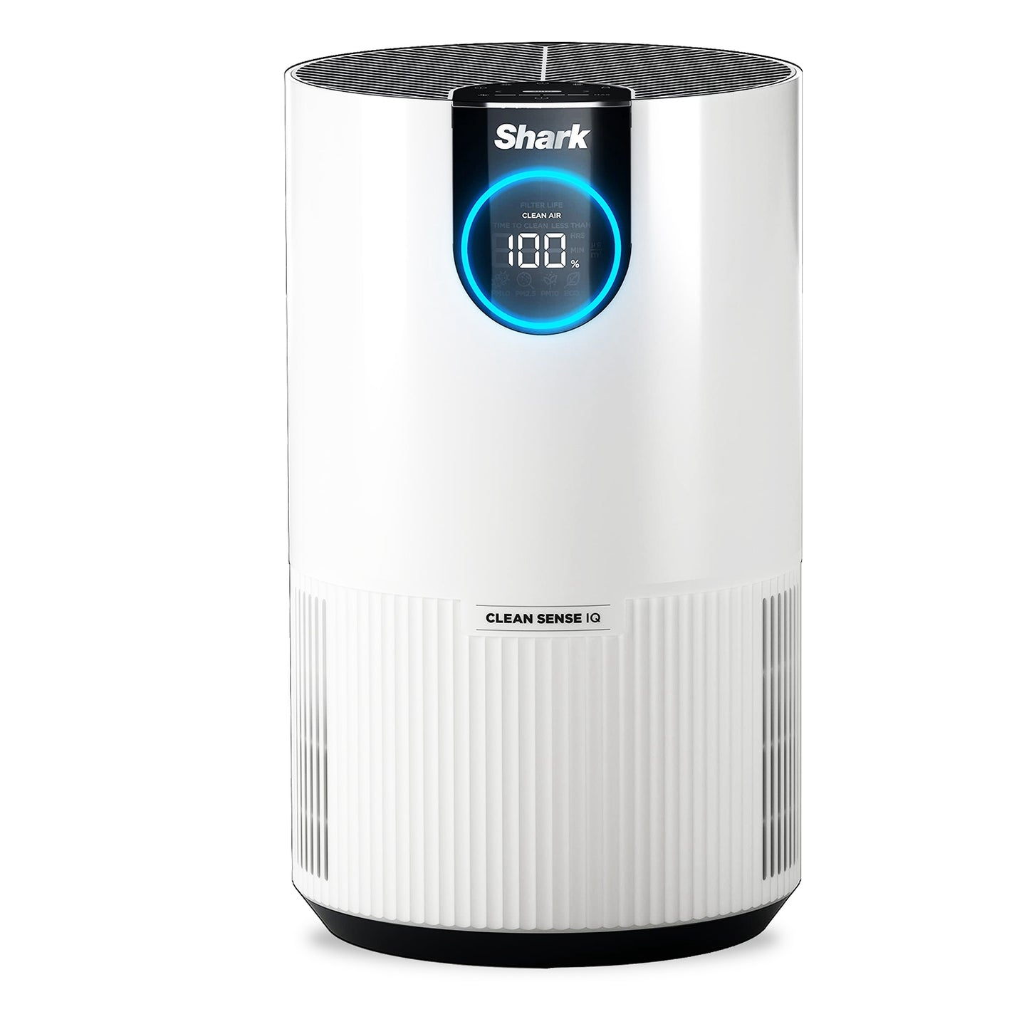 Shark HP102 Air Purifier with True HEPA Air Filter Covers Up To 500sq ft with 4 Fan Speeds Auto Modes Removes Smoke Dust Allergens Pollutants - White -