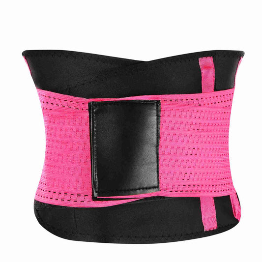 U-Shaped Slimming Waist Belt Body Abdominal Shapewear Sport Tummy Cincher Bands Office Ladies Postpartum Mothers - Rose Red - Medium