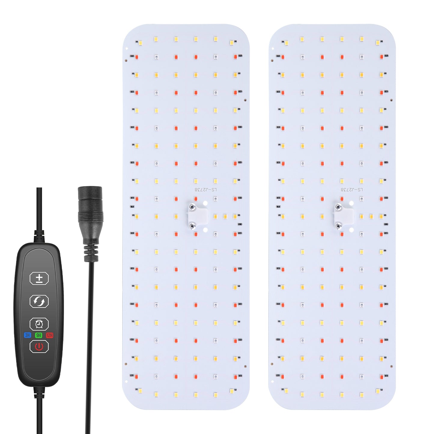 2Pcs Ultra-Thin LED Grow Lights for Indoor Plants with 126Pcs LEDs Full Spectrum Under Cabinet Plant Growing Light Panel 3/9/12H Timer 9 Dimmable Leve