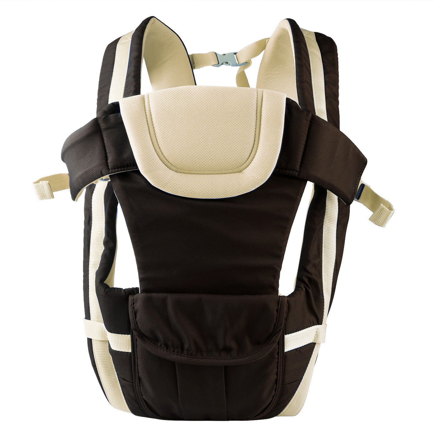 Baby Carrier Breathable Adjustable Wrap Sling Backpack Front Back Chest Infant Carrier Bag - Khaki -