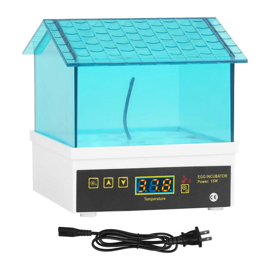 4 Eggs Incubator for Hatching Chicken Professional Poultry Hatcher with Digital Display Automatic Temperature Humidity Control Duck Bird Quail Goose T - White - 4 eggs