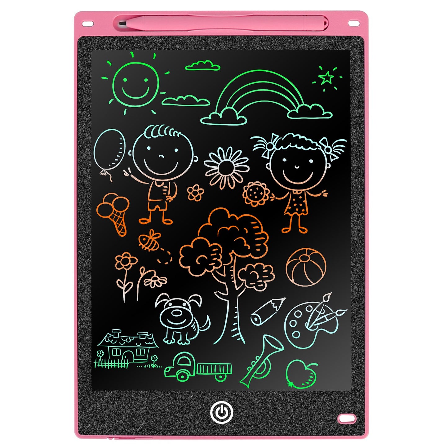 8.5in LCD Writing Tablet Electronic Colorful Graphic Doodle Board Kid Educational Learning Mini Drawing Pad with Lock Switch Stylus Pen For Kids 3+ Ye - Red -