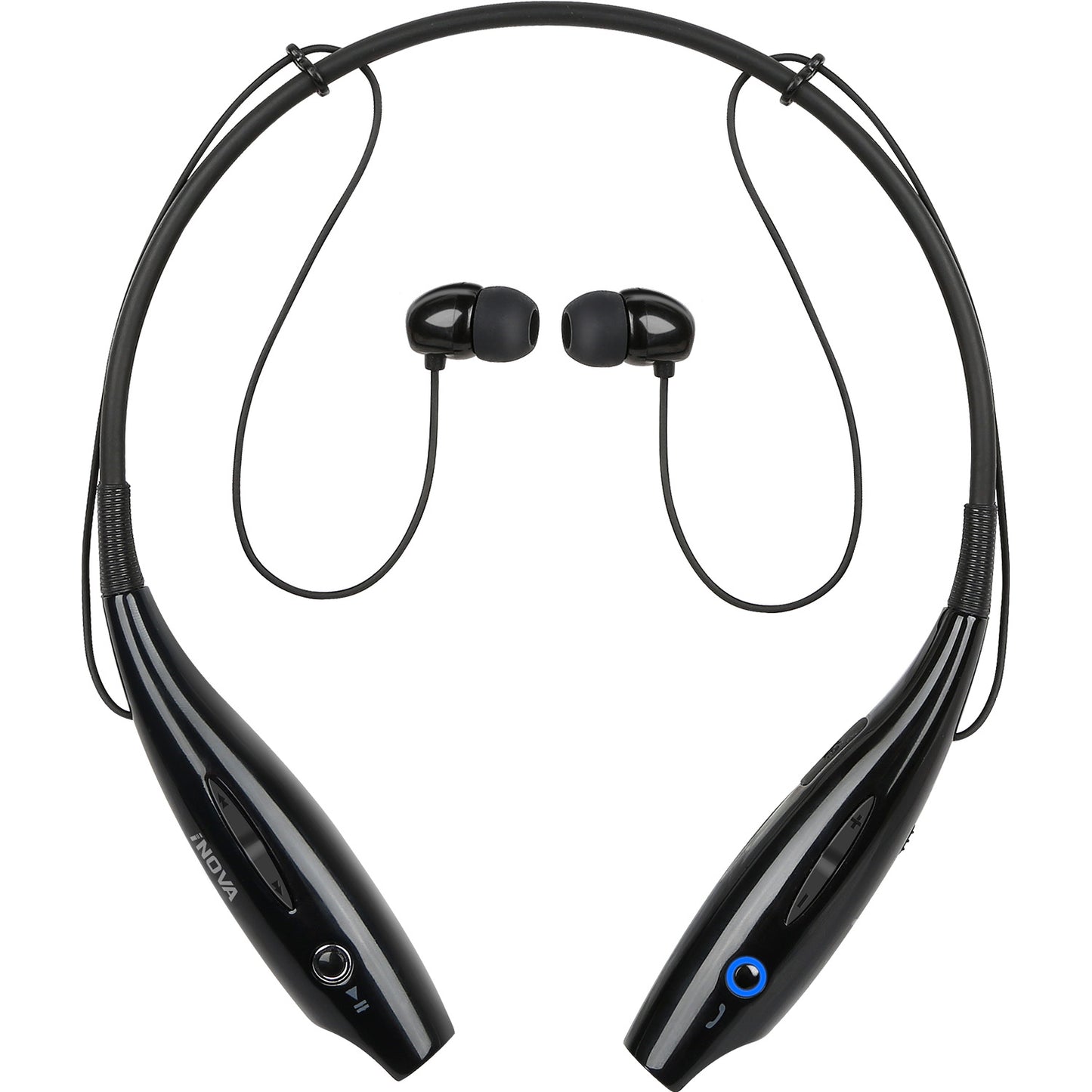 iNOVA Wireless Sports Stereo Hands Free Headset for Phone and Tablet in Black - Black -