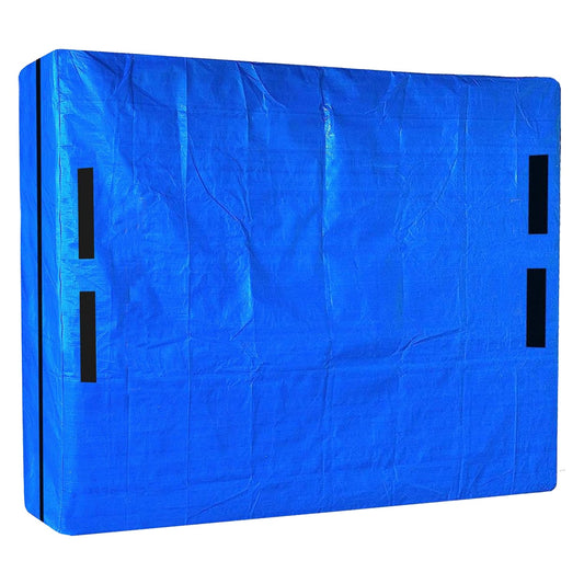 Reusable Mattress Bag for Moving Storage Waterproof Mattress Cover with Strong Wide Opening Zipper Strap Handles Mattress Protector Moving Supplies - Blue - Medium