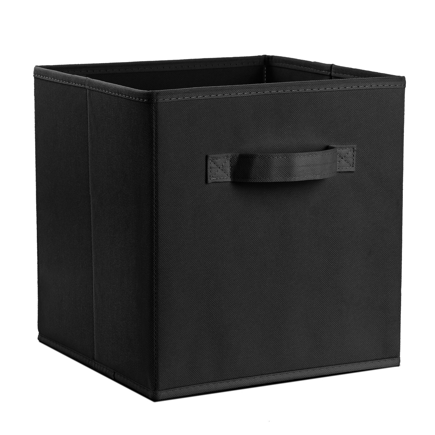 4 Pack Foldable Storage Cube Bins Cloths Closet Space Organizer Basket Shelves Box for Clothes Toys Books Cabinet - Black -