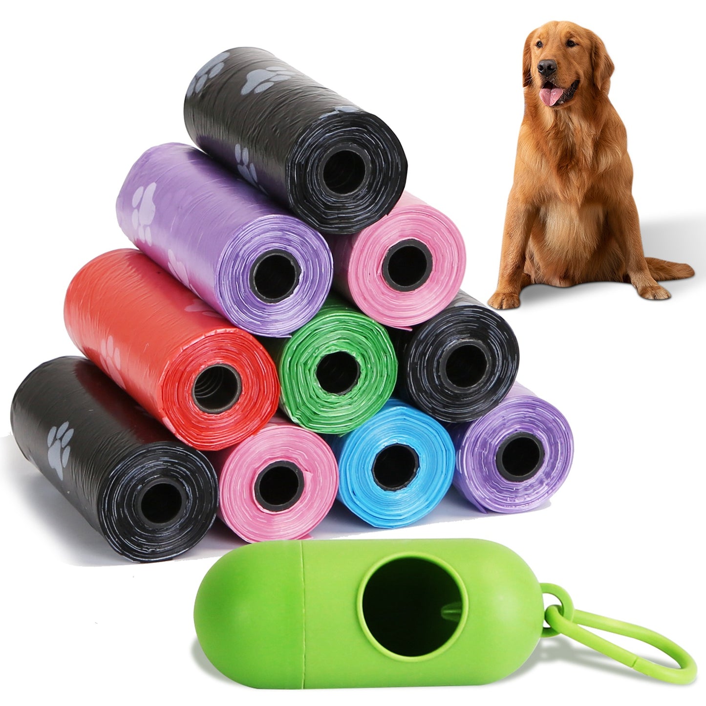 45 Rolls 675 Count Dog Waste Bags Disposable Dog Poop Bags with Dispenser Leakproof Unscented - Multi -