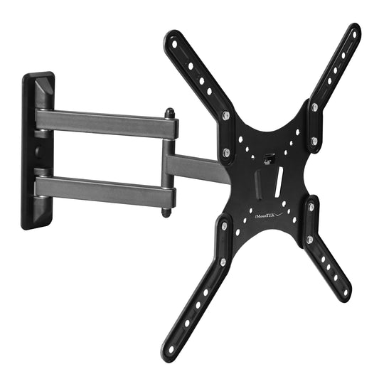 Fixed TV Wall Mount Bracket For 23-55in LED/LCD/PLASMA Flat TV VESA 400x400mm ±8° Tilt ±90° Swivel - Black -